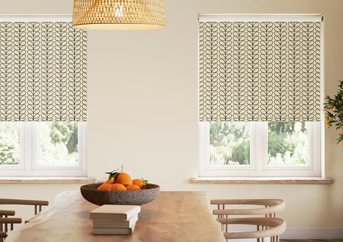Orla Kiely Linear Stem, Black - Twist&Fit Roller Blind - Image 3